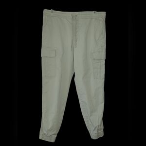 SONOMA Men's Cotton Cargo Joggers, Large, Light Beige, EUC